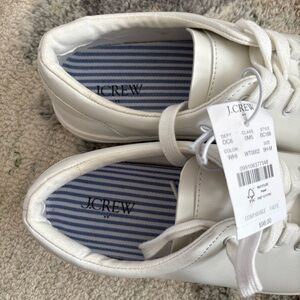 J. Crew Classic White Leather Sneakers